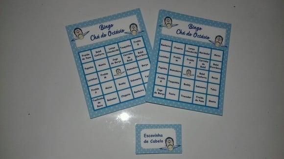 Cartela de Bingo para Chá de Bebê