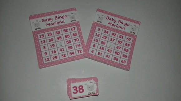 Cartela de Bingo para Chá de Bebê