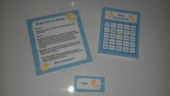 Cartela de Bingo para Chá de Bebê