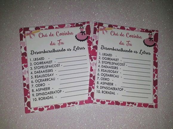 Desembaralharando as Letras Chá de Cozin