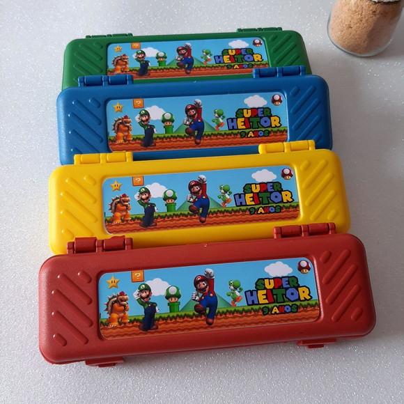 Estojo + Lapis + Borracha Super Mario