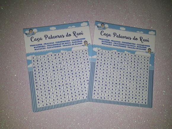 Kit 3 Brincadeiras Chá de Bebê + Lápis Aviador