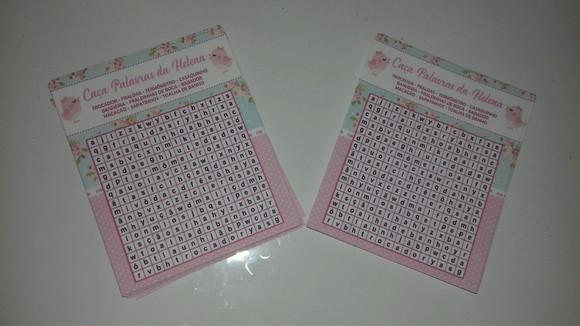 Kit 3 Brincadeiras Chá de Bebê + Lápis Passaros