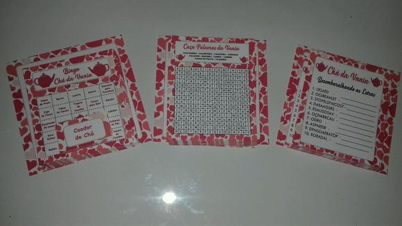 Kit 3 Brincadeiras Chá de Cozinha + Lápis