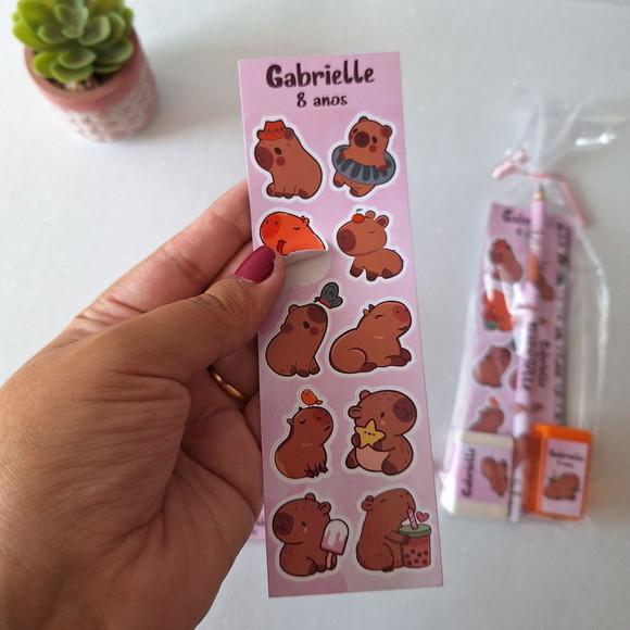 Lapis + Apontador + Borracha + Régua Capivara