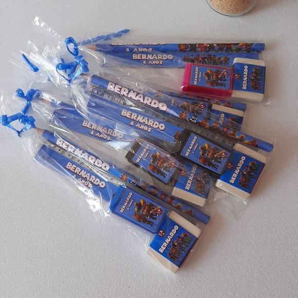 Lapis + Apontador + Borracha + Régua Roblox
