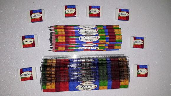 Lapis + Borracha + Régua Lego