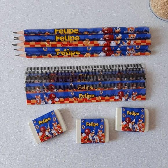 Lapis + Borracha + Régua Sonic