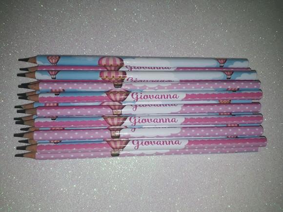 Lapis Personalizados Balão Menina
