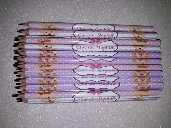 Lapis Personalizados Ursinha Princesa
