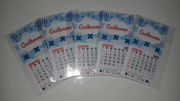 Mini Calendário Balão Catavento