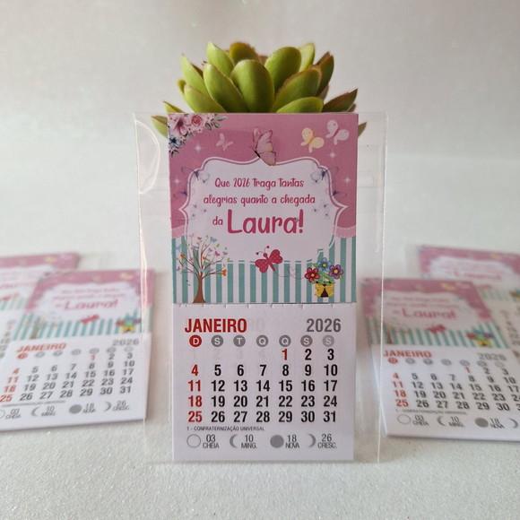 Mini Calendário 2026 Jardim Encantado
