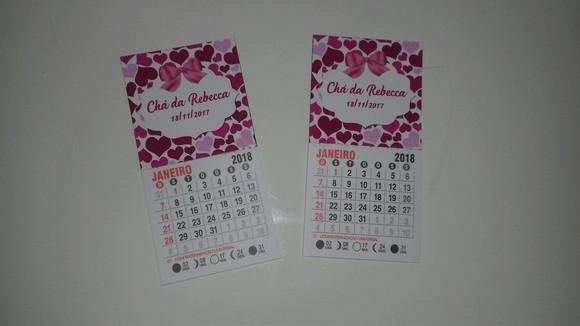 Mini Calendário Chá de Cozinha