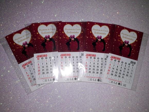 Mini Calendário Encontro de Casais