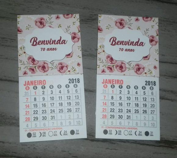 Mini Calendário Flores