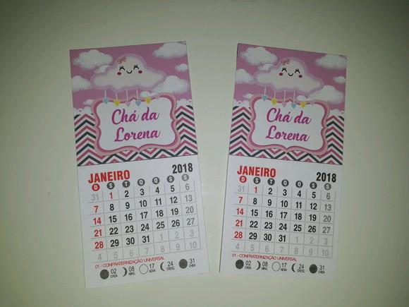 Mini Calendário Nuvem