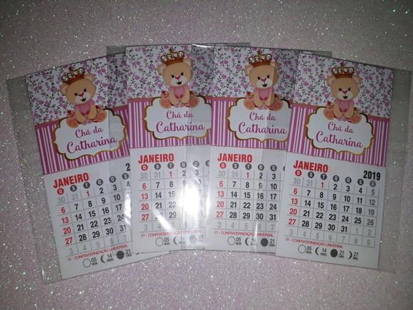 Mini Calendário Ursinha