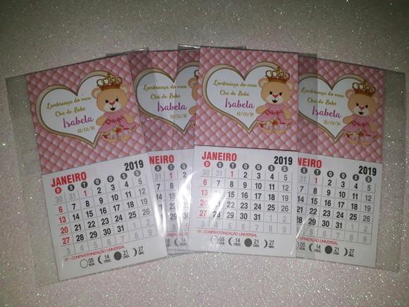 Mini Calendário Ursinha