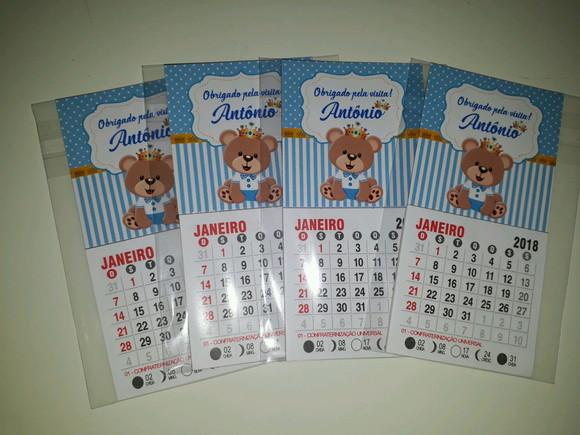 Mini Calendário Ursinho Principe