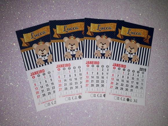 Mini Calendário Ursinho Príncipe