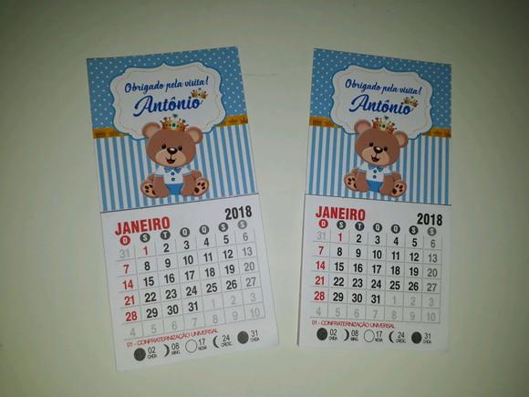 Mini Calendário Ursinho Principe
