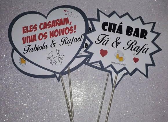 Plaquinhas Divertidas Chá Bar