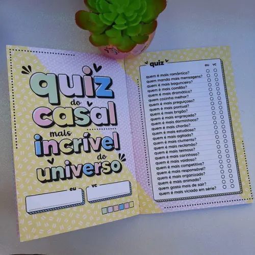 Álbum de Figurinhas Dia dos Namorados
