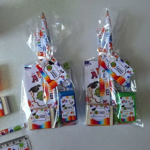 Bloquinho + Lápis + Régua + Borracha + Apontador Formatura
