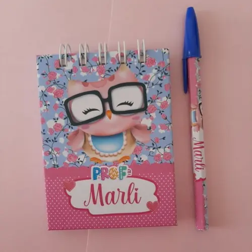 Bloquinho com Caneta Dia dos Professores