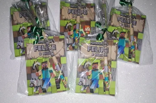 Bloquinho de Anotação + Lápis Minicraft
