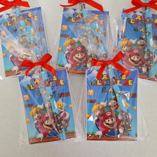 Bloquinho de Anotação + Lápis Super Mario