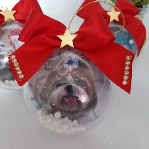 Bolinha ou Estrela de Natal com Foto