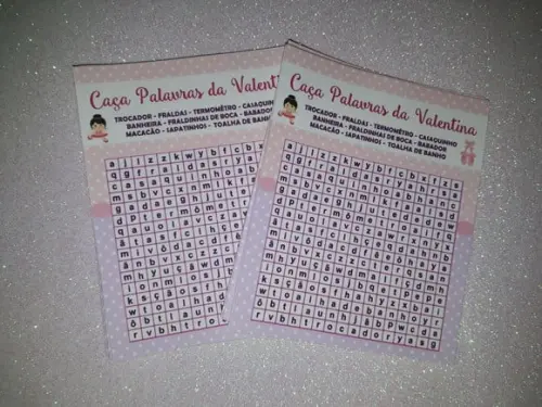 Caça Palavras para Chá de Bebê