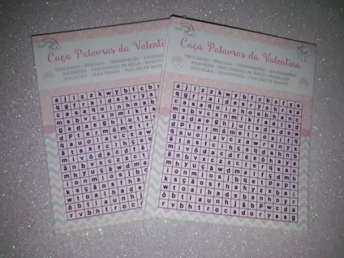 Caça Palavras para Chá de Bebê Chuva de Amor