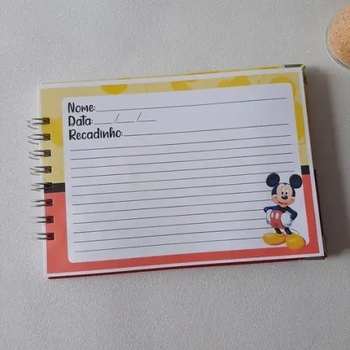 Caderno de Recados Aniversário Mickey
