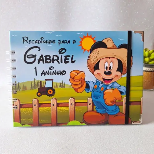 Caderno de Recados Aniversário Mickey Fazendeiro
