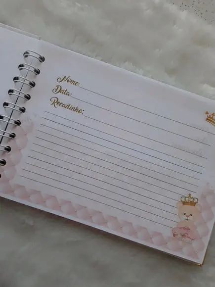 Caderno de Recados Chá de Bebê