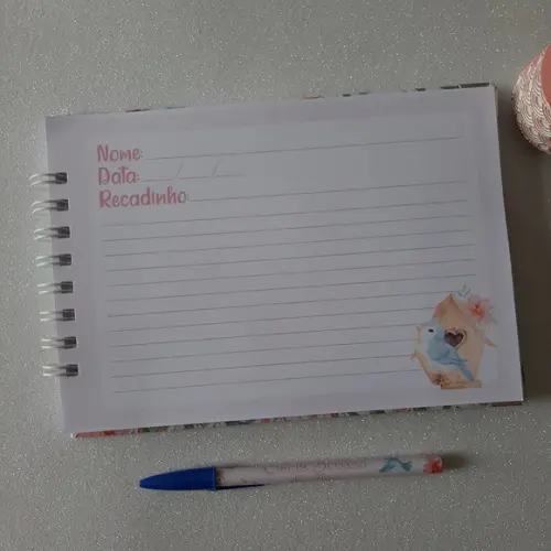 Caderno de Recados Chá de Bebê