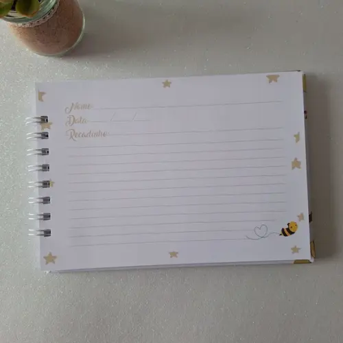 Caderno de Recados Chá de Bebê Abelhinha