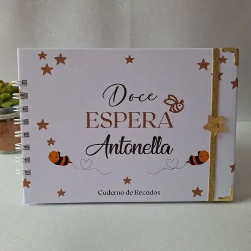 Caderno de Recados Chá de Bebê Abelhinha