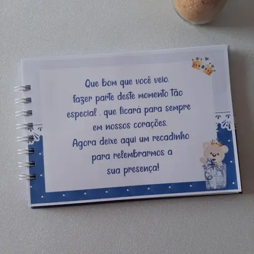Caderno de Recados Chá de Bebê