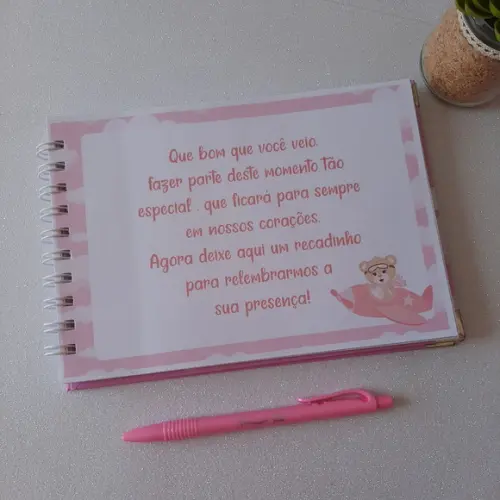 Caderno de Recados Chá de Bebê Aviadora