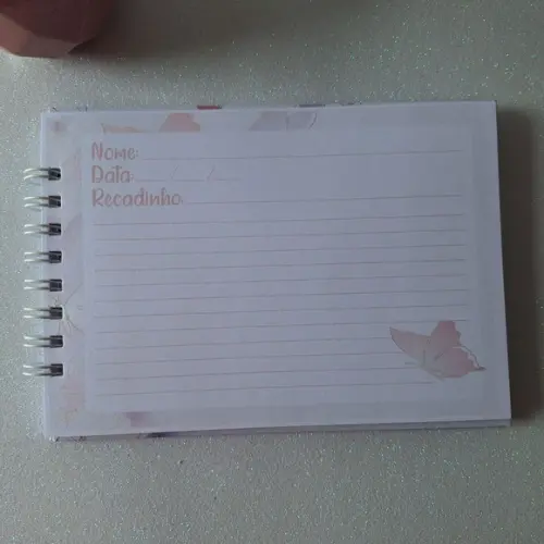 Caderno de Recados Chá de Bebê Borboleta