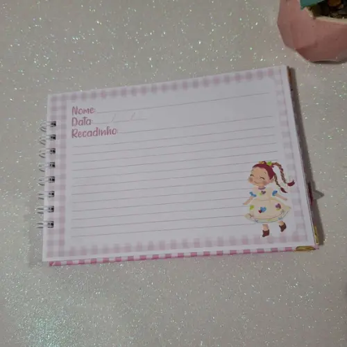 Caderno de Recados Chá de Bebê Junino