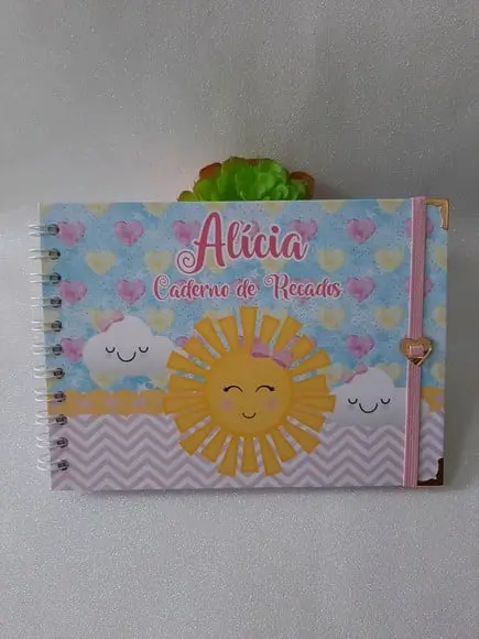 Caderno de Recados Chá de Bebê Sol