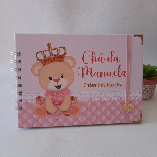 Caderno de Recados Chá de Bebê Ursinha