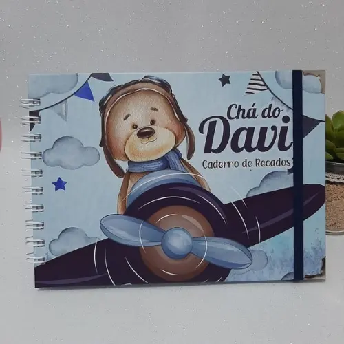 Caderno de Recados Chá de Bebê Ursinho