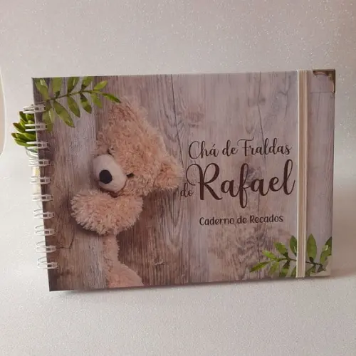 Caderno de Recados Chá de Bebê Ursinho