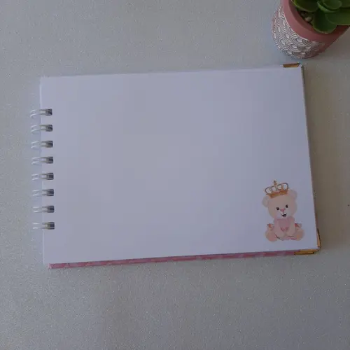Caderno de Recados Chá de Bebê Ursinha