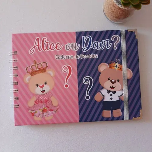 Caderno de Recados Chá Revelação